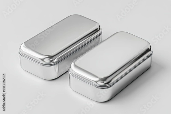 Fototapeta Two rectangular food containers