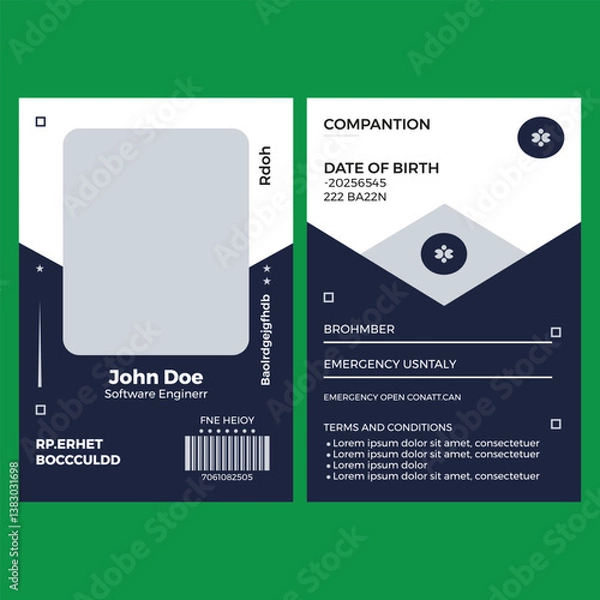 Obraz Design template for a professional ID card