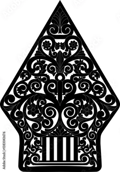 Fototapeta Siluet Gunungan Wayang Jawi, Original puppet from Indonesia