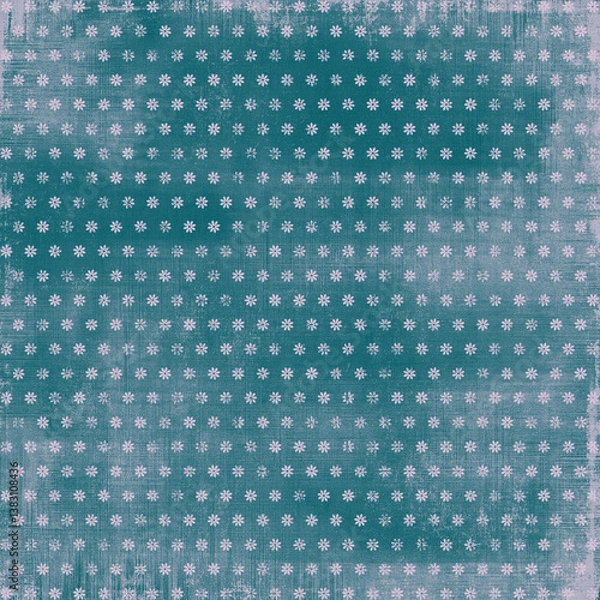 Fototapeta Polka dots design, Green grungy background, seamless repeat dots pattern, gift wrap paper