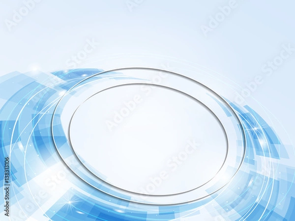 Obraz Abstract shine light blue background. Vector