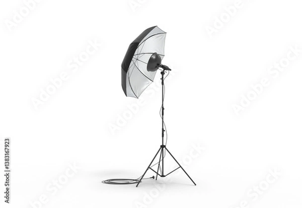 Obraz studio light angle view with shadow 3d render