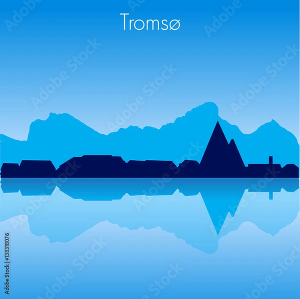 Obraz Tromso Vector skyline