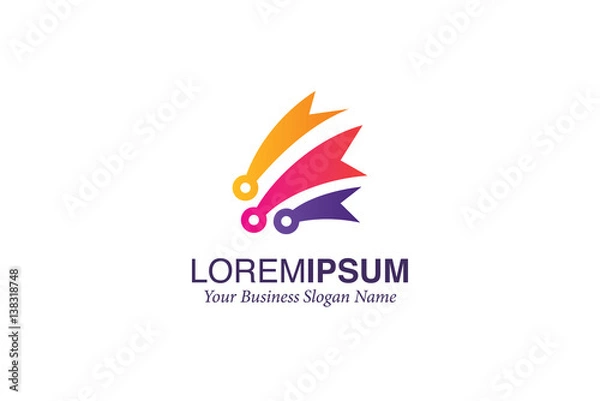 Fototapeta Digital Network Logo Vector