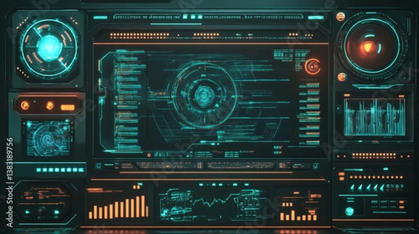 Obraz Visualizing the futuristic AI prompt generation interface, Generative AI
