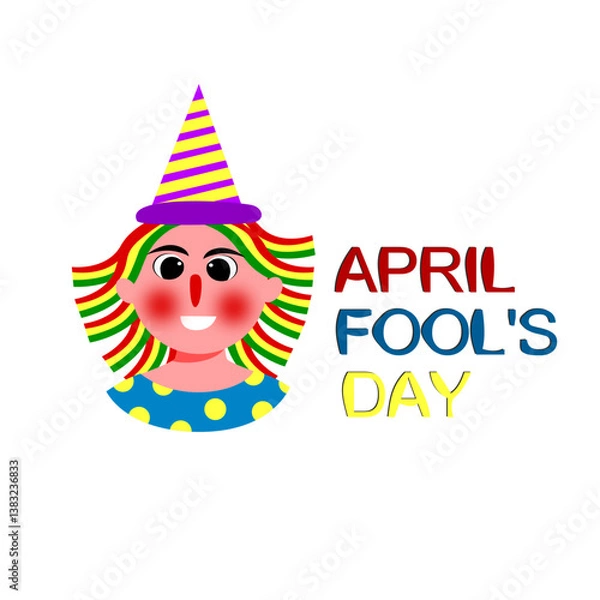 Obraz April fool’s day illustration banner and wallpaper