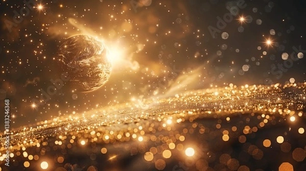 Obraz Celestial Being Emerging from a Vibrant Cosmic Landscape