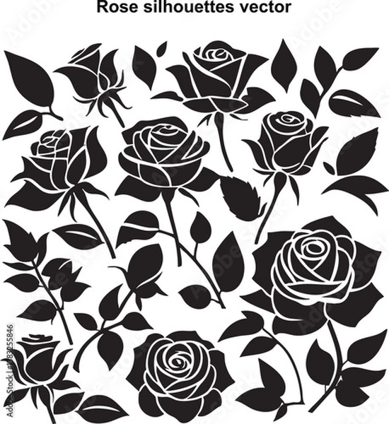 Obraz Vintage seamless floral pattern vector illustration with pink roses and leaves for beautiful wallpaper or textile design