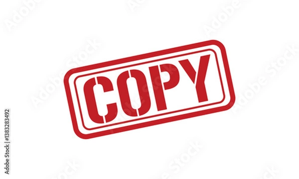 Obraz COPY red stamp text vector, rubber stamp 