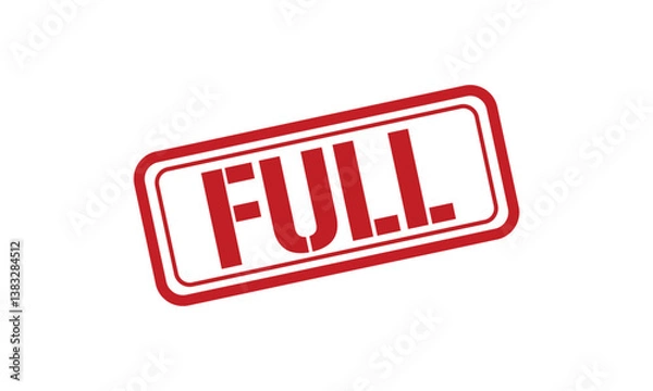 Obraz FULL red stamp text vector, rubber stamp 