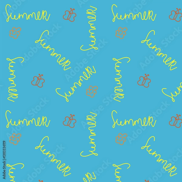Obraz Seamless summer pattern
