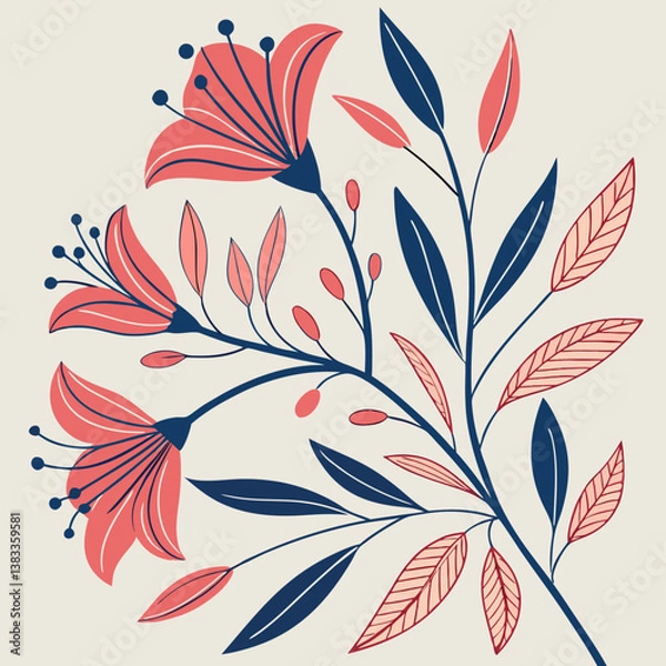 Fototapeta seamless pattern with flowers