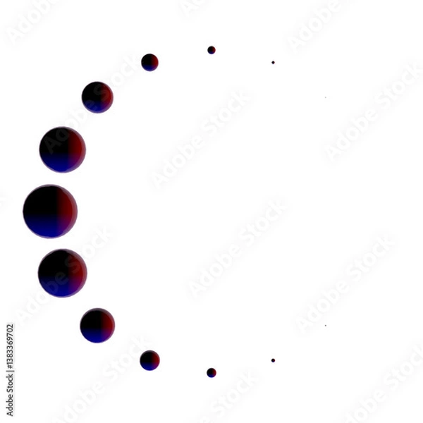 Obraz 3d rendering of surreal floating spheres arranged in abstract molecular structure pattern isolated on transparent background png for futuristic minimal concept