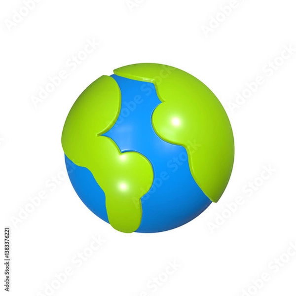 Obraz earth globe puzzle