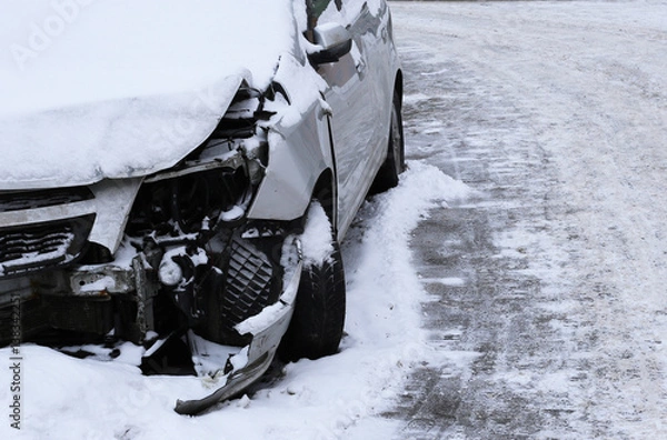 Obraz Car crash accident background for insurance use