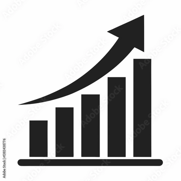Obraz business graph with arrow
