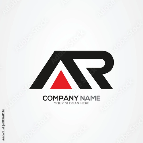 Fototapeta Creative Letter AR RA Monogram Logo Template With Vector Eps