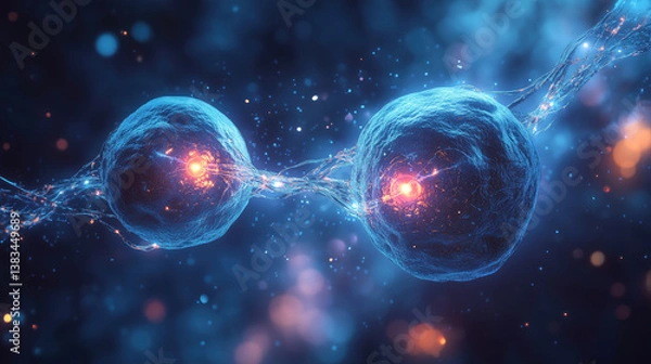Fototapeta Quantum entanglement explained schrodinger's insights on particle dynamics