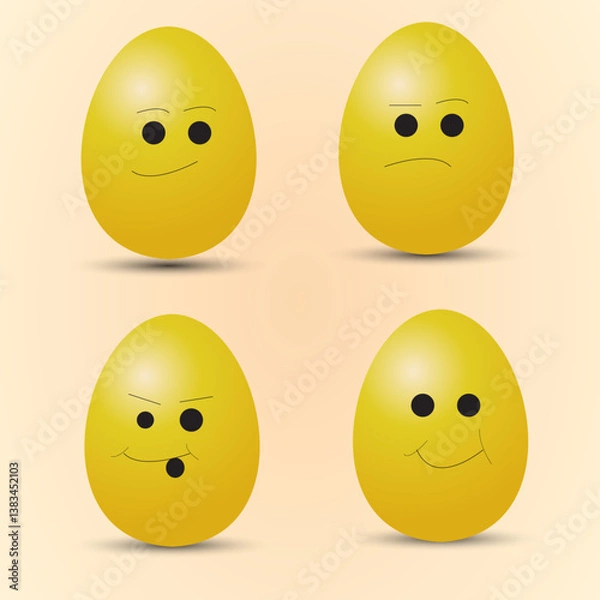 Obraz easter smiley eggs