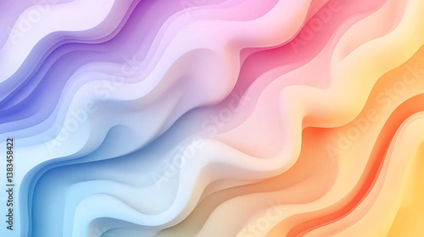 Obraz Gradient background in pastel light colors, soft and smooth abstract backdrop for design and branding