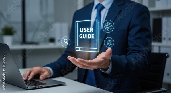 Fototapeta  User Guide: Navigate Success! Expert Tips & Support. Optimizing Operations with Manuals, Tutorials, and Setup Assistance. Empowering Users!