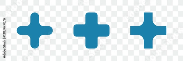 Fototapeta Plus Icons set. Add plus icon. Addition sign. Medical Plus icon