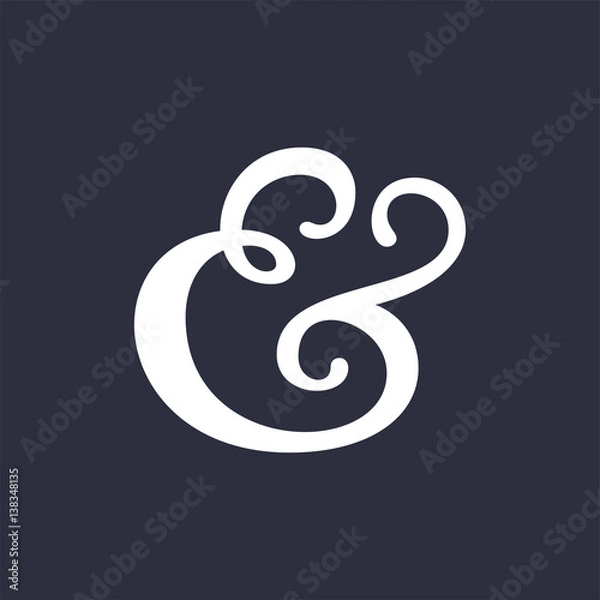 Fototapeta Ampersand vector illustration