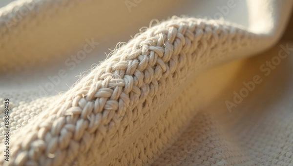 Fototapeta Rustic Ramie Canvas Texture Coarse Weave Detail