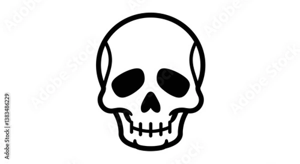 Obraz Skull illustration in black and white