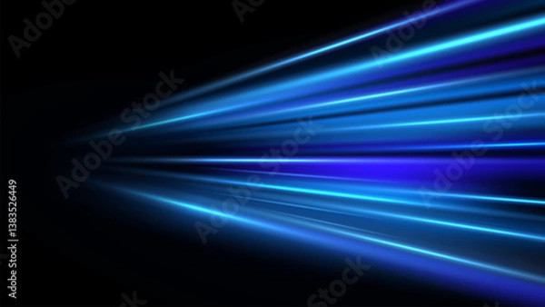Fototapeta illustration of spreading lines shiny effects for ecommerce signs retail shopping. Motion light effect for banners. Curved light trail stretched upward. Fast speed car. 