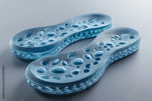 Obraz Modern, transparent insoles designed for enhanced comfort and support during physical activity