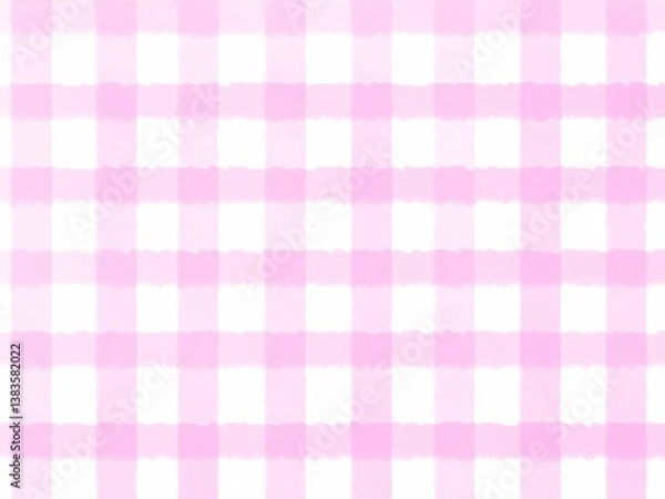 Fototapeta 手描きのチェック柄の背景