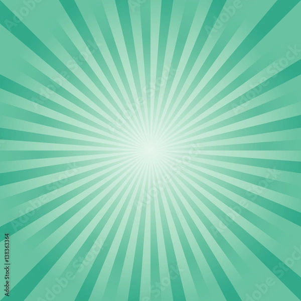 Obraz Abstract background. Soft Green rays background. Vector