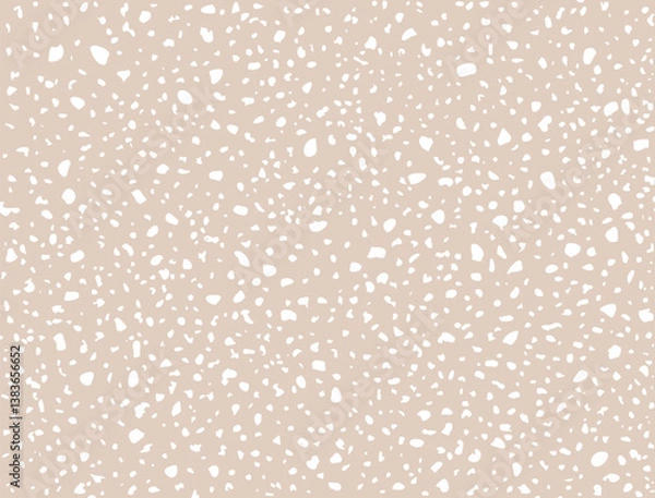 Obraz Abstract organic polka dot seamless texture. Minimal irregular tossed tiny dots pattern. Cute childish modern simple doodle print. Neutral beige seamless pattern. Baby bohemian esthetic surface design