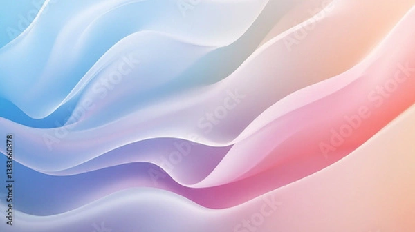 Fototapeta Soft pastel gradients create a calming and elegant backdrop.
