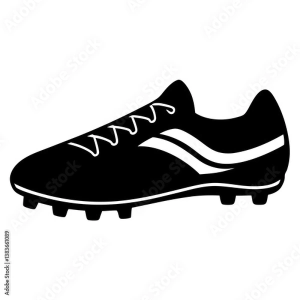 Obraz sports cleats silhouette vector illustrator 