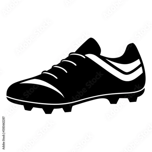 Obraz sports cleats silhouette vector illustrator 