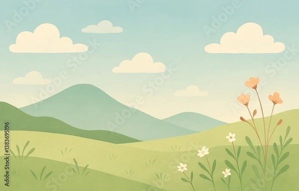 Obraz summer landscape with mountains