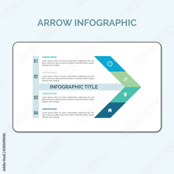 Obraz Arrow Business infographic 4 steps