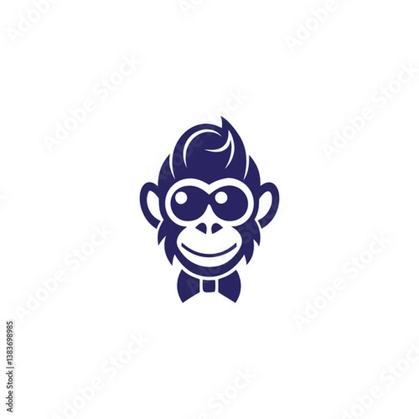 Obraz Cool Monkey Logo Design