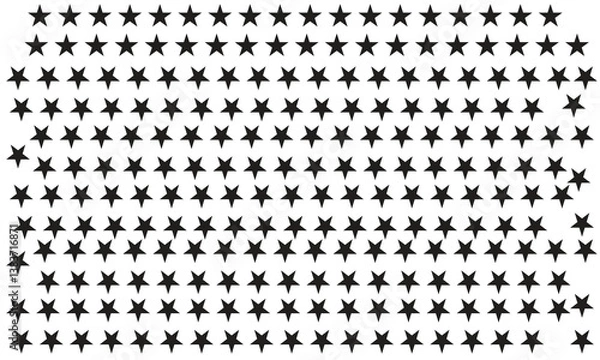 Obraz seamless black and white star pattern Background