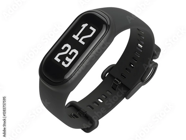 Fototapeta Fitness tracker watch with a digital display Transparent PNG 
