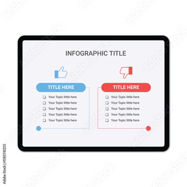 Obraz Like and Dislike Infographic