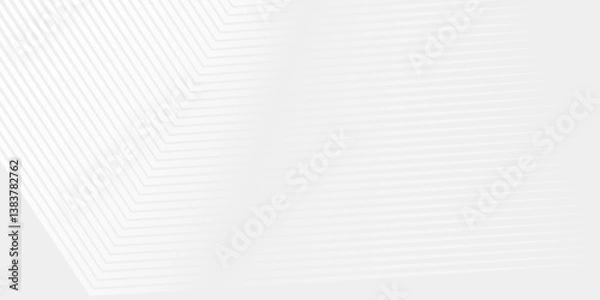 Obraz White and Gray neutral abstract background for presentation design. Stripes line decoration with silver or grey color on dark background