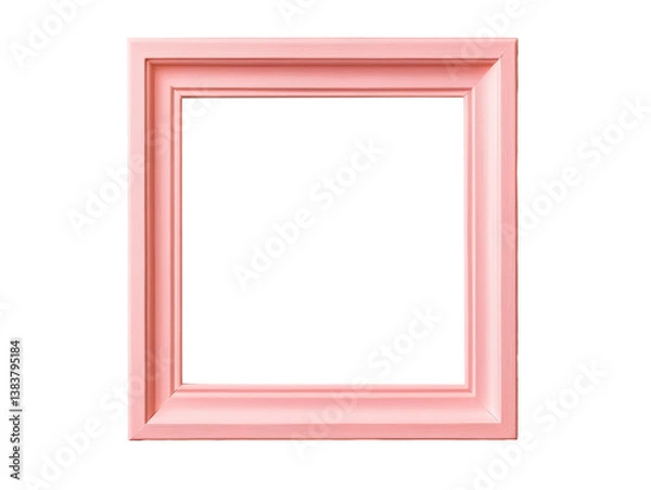 Fototapeta Pink frame for creativity and artistic projects at home or studio, cut out