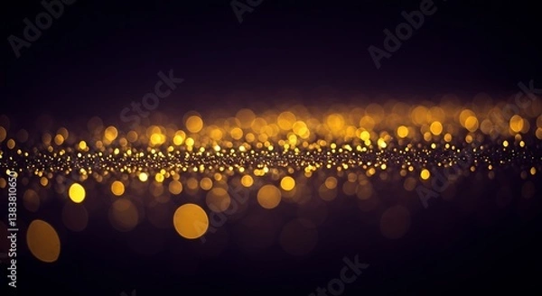 Fototapeta Golden Stardust Sea AI Generated