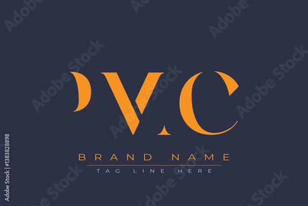 Fototapeta PMC abstract letter logo design. This logo is designed by three abstract letters.
