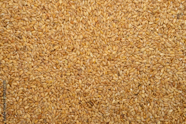 Obraz light brown flaxseed close up