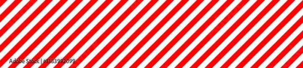 Obraz Diagonal red and white striped pattern. Classic candy cane inspired design. Bold eye-catching backdrop. Perfect for holiday themes, warnings, graphic design elements. Seamlessly loopable.
