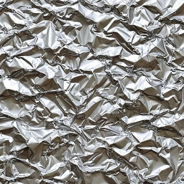Fototapeta The silver-gray background with rain effect and metal texture is presented in high resolution 4K, crumpled paper texture